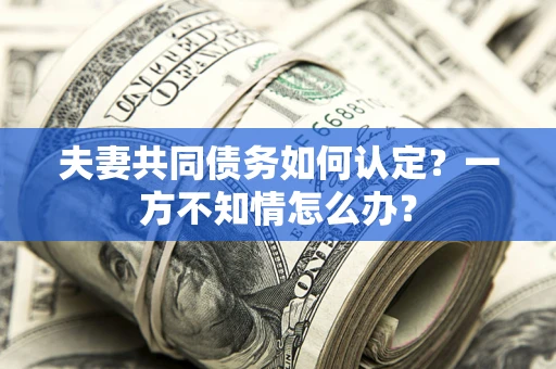 北京夫妻共同债务如何认定？一方不知情怎么办？