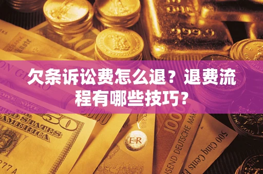 北京欠条诉讼费怎么退？退费流程有哪些技巧？